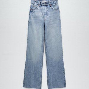 Zara Light Wash Wide Leg Jeans